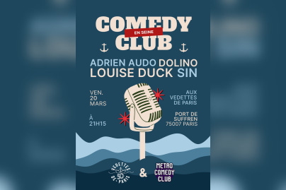Croisière Comedy Club à Paris – Le stand-up qui navigue sur la Seine (20 mars – 21h15)