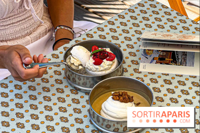 La terrasse estivale du Printemps Haussmann 2025 avec vue sur Paris et la Tour Eiffel  - image00006