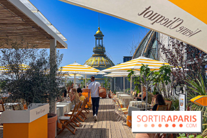 La terrasse estivale du Printemps Haussmann 2025 avec vue sur Paris et la Tour Eiffel  - image00008
