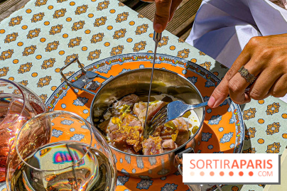 La terrasse estivale du Printemps Haussmann 2025 avec vue sur Paris et la Tour Eiffel  - image00015