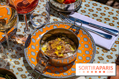 La terrasse estivale du Printemps Haussmann 2025 avec vue sur Paris et la Tour Eiffel  - image00022