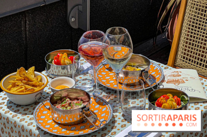 La terrasse estivale du Printemps Haussmann 2025 avec vue sur Paris et la Tour Eiffel  - image00041