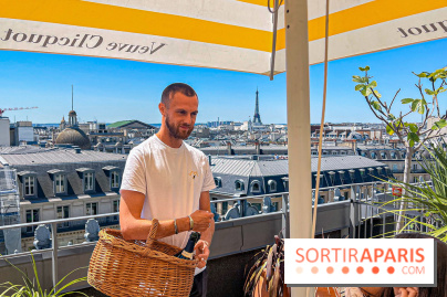 La terrasse estivale du Printemps Haussmann 2025 avec vue sur Paris et la Tour Eiffel  - image00052