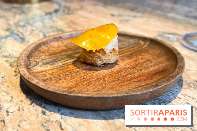 Restaurant Alan Geaam - Chair de tourteau et oursin, mayonnaise citron, kadaf croustillant