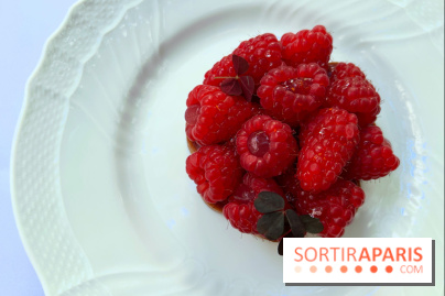 Patio terrasse La Réserve Paris - Tartelette framboises