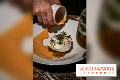 Maison Delano restaurant et terrasse cachée Paris 8e - tomates en 3 textures