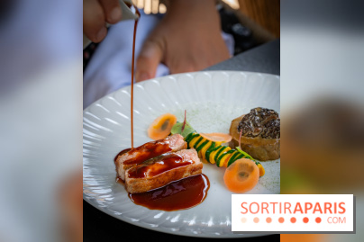 Restaurant Papylless à Bois-le-Roi - les photos - Veau du Cantal de Didier Puech En trois services, légumes de la ferme des Gogottes