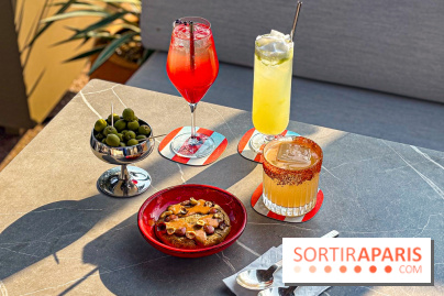 Bar Les Ombres : cocktails & tapas sur le rooftop du Musée du Quai Branly avec vue sur la tour Eiffel
