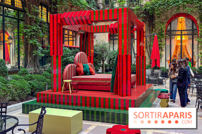 Plaza Athénée : une installation design XXL gratuite signée Uchronia exposée dans la cour du palace - IMG 1126 jpg 2