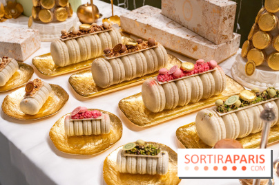 Les bûches et créations de Noël et fêtes de Ladurée 2025