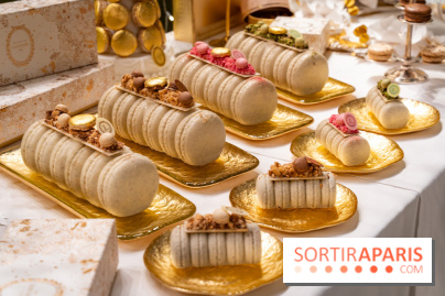 Les bûches et créations de Noël et fêtes de Ladurée 2025