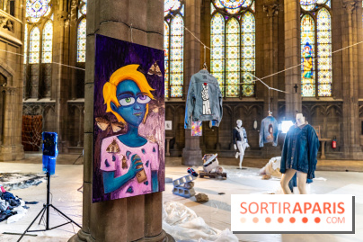 Exposition street-art et mode gratuit dans une chapelle à Paris : à la Croisée des Arts - photos