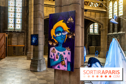Exposition street-art et mode gratuit dans une chapelle à Paris : à la Croisée des Arts - photos