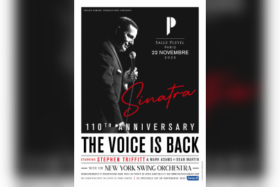 Concert hommage à Frank Sinatra : The Voice is Back à la Salle Pleyel - AFFICHE TheVoiceIsBack OFFICIELLE PARIS BD