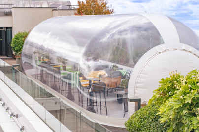 Un hiver ensoleillé au sommet de Paris sur le Rooftop Eylau Paris