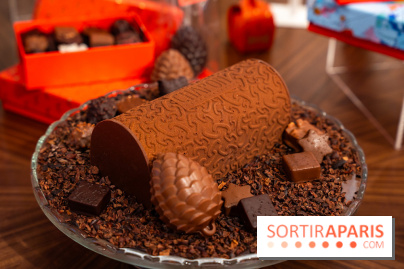 Bûche de Noël et créations de fête de Chapon 2025 - A7C07434