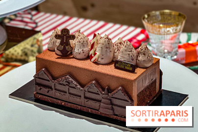 Bûches de Noël 2025 de La Grande Epicerie de Paris : trois gâteaux dans l'esprit des marchés de Noël
