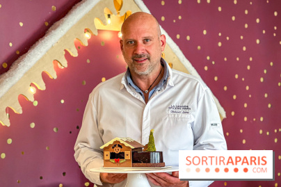 Bûches de Noël 2025 de La Grande Epicerie de Paris : trois gâteaux dans l'esprit des marchés de Noël