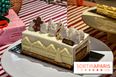 Bûches de Noël 2025 de La Grande Epicerie de Paris : trois gâteaux dans l'esprit des marchés de Noël