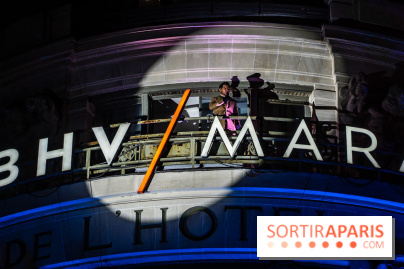 Inauguration des vitrines de Noël du BHV Marais à Paris 2025 avec Vincent Niclo et Vitaa - photos - A7C01352