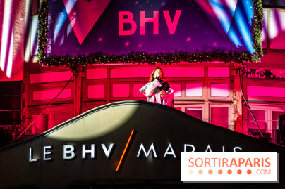 Inauguration des vitrines de Noël du BHV Marais à Paris 2025 avec Vincent Niclo et Vitaa - photos