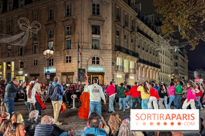 Illuminations de Noël 2025 : Julien Cohen organise un flash mob géant avec 300 musiciens à Paris  - IMG 0903