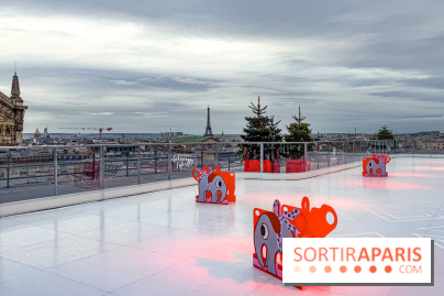 Noël 2025 aux Galeries Lafayette Haussmann : une patinoire éphémère sur les toits de Paris