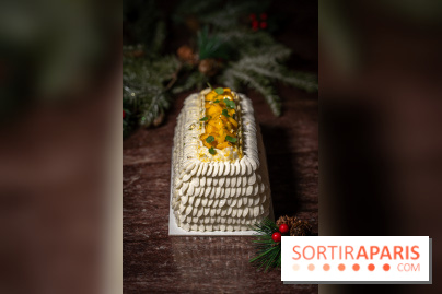 Bûche de Noël Paris-Brest pistache et tropicale de Nour Kandler - Lalla Coffee - A7C02393