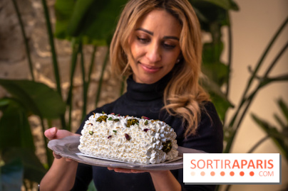 Bûche de Noël Paris-Brest pistache et tropicale de Nour Kandler - Lalla Coffee - A7C02400