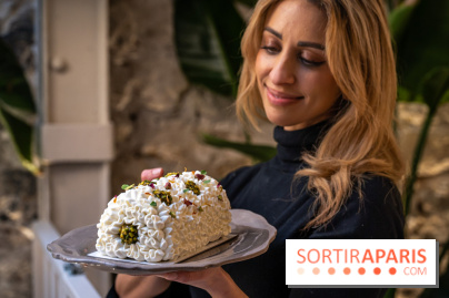 Bûche de Noël Paris-Brest pistache et tropicale de Nour Kandler - Lalla Coffee - A7C02406