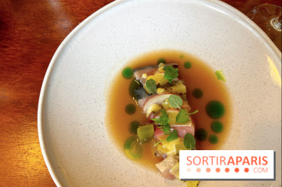 Gramme Paris - Bonite grillée, kiwi, topinambours