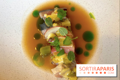 Gramme Paris - Bonite grillée, kiwi, topinambours