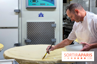 La Galette des Rois 2026 de l'Élysée, fabriquée par la Boulangerie Le Moulin de la Croix Nivert - IMG 7327