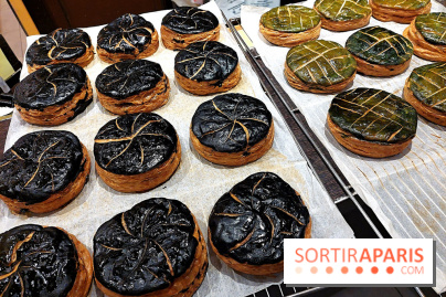 Aki Boulangerie : nos photos de sa galette des rois au sésame noir - Galette Aki Boulangerie 4