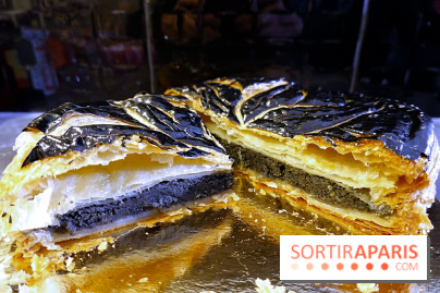 Aki Boulangerie : nos photos de sa galette des rois au sésame noir - Galette Aki Boulangerie 6