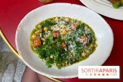 Chez Carrie - Pois chiche, fregola sarda, bouillon, pistou