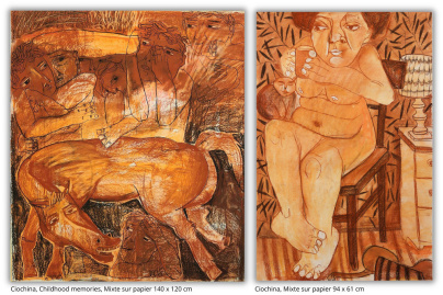 À Paris, Yoyo Maeght dévoile son nouveau coup de cœur artistique : le peintre Sergiu Ciochina. 