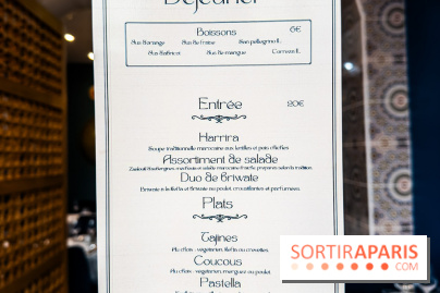 Gamra, le restaurant marocain Paris 17e - manu - carte 
