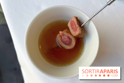 Alliance - Brochette de rognon et petit filet d'agneau de lait, bouillon