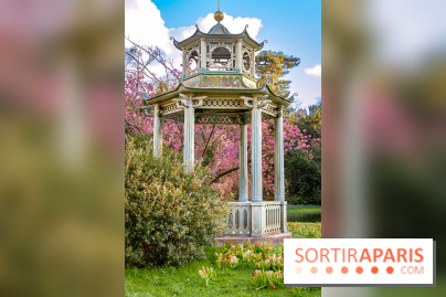 Le Parc de Bagatelle au printemps, cerisier, tulipes et jonquilles - photos
