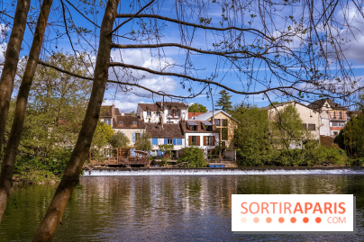 La terrasse du Moulin de Nemours, la guinguette estivale en bord de Loing 77 - A7C04891