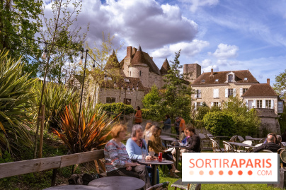 La terrasse du Moulin de Nemours, la guinguette estivale en bord de Loing 77 - A7C04893