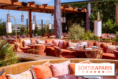La terrasse en rooftop du Kinugawa à l'hôtel Sax Paris 7e