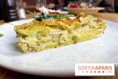 Chez Clo - Lasagnes artichaut, petit pois, ricotta