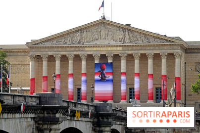 Seth habille la colonnade de l’Assemblée nationale - nos photos