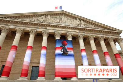 Seth habille la colonnade de l’Assemblée nationale - nos photos