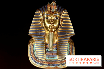 Le masque de Toutânkhamon sur fond noir - Toutankhamon : son tombeau et ses trésors