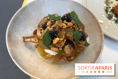 Niní Restaurant - Aubergine marinée, mûres, labneh
