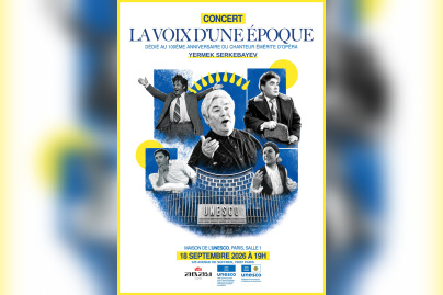 Concert « LA VOIX D'UNE ÉPOQUE » 100 ANS DE YERMEK SERKEBAYEV à la Maison de l'UNESCO, Paris le 18 septembre à 19 h 00