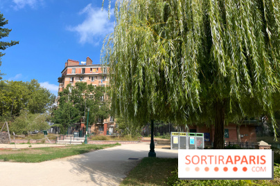 Le square Séverine, grand espace vert du 20e arrondissement